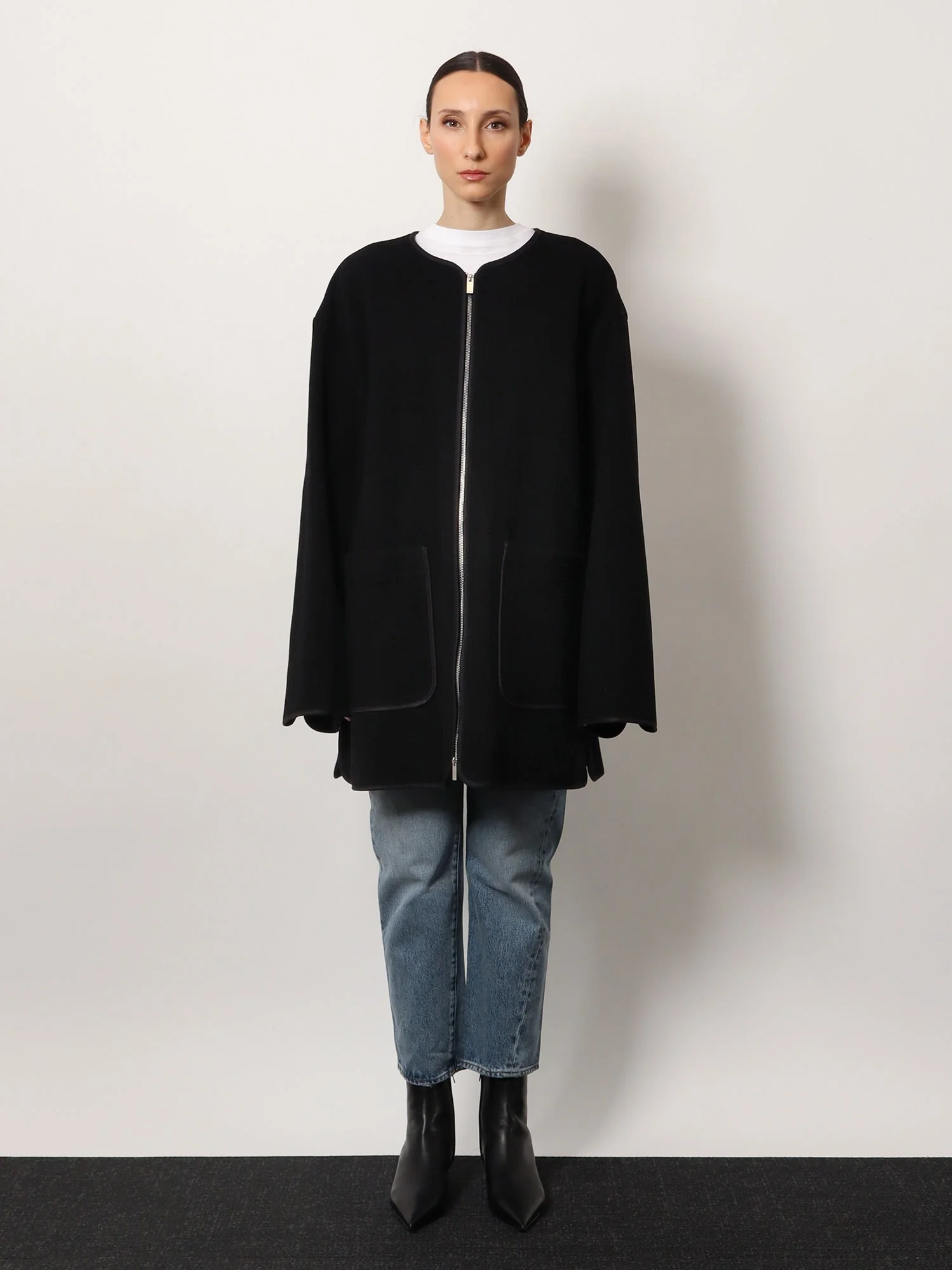 Toteme Wool Blend Coat With Lateral Slits - Image 3