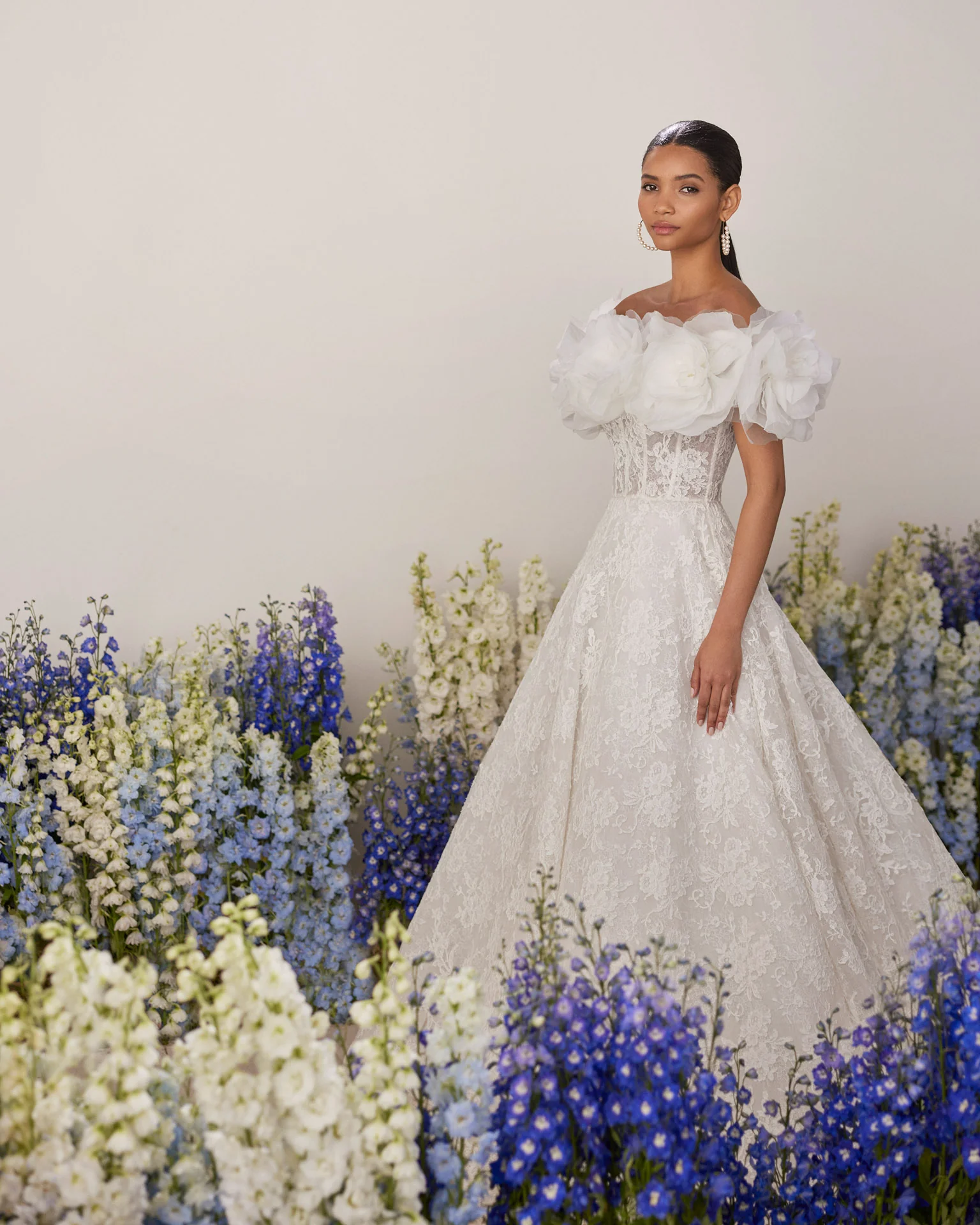 Turin – Rosa Clará Couture Two-Piece A-Line Lace Wedding Dress - Image 3