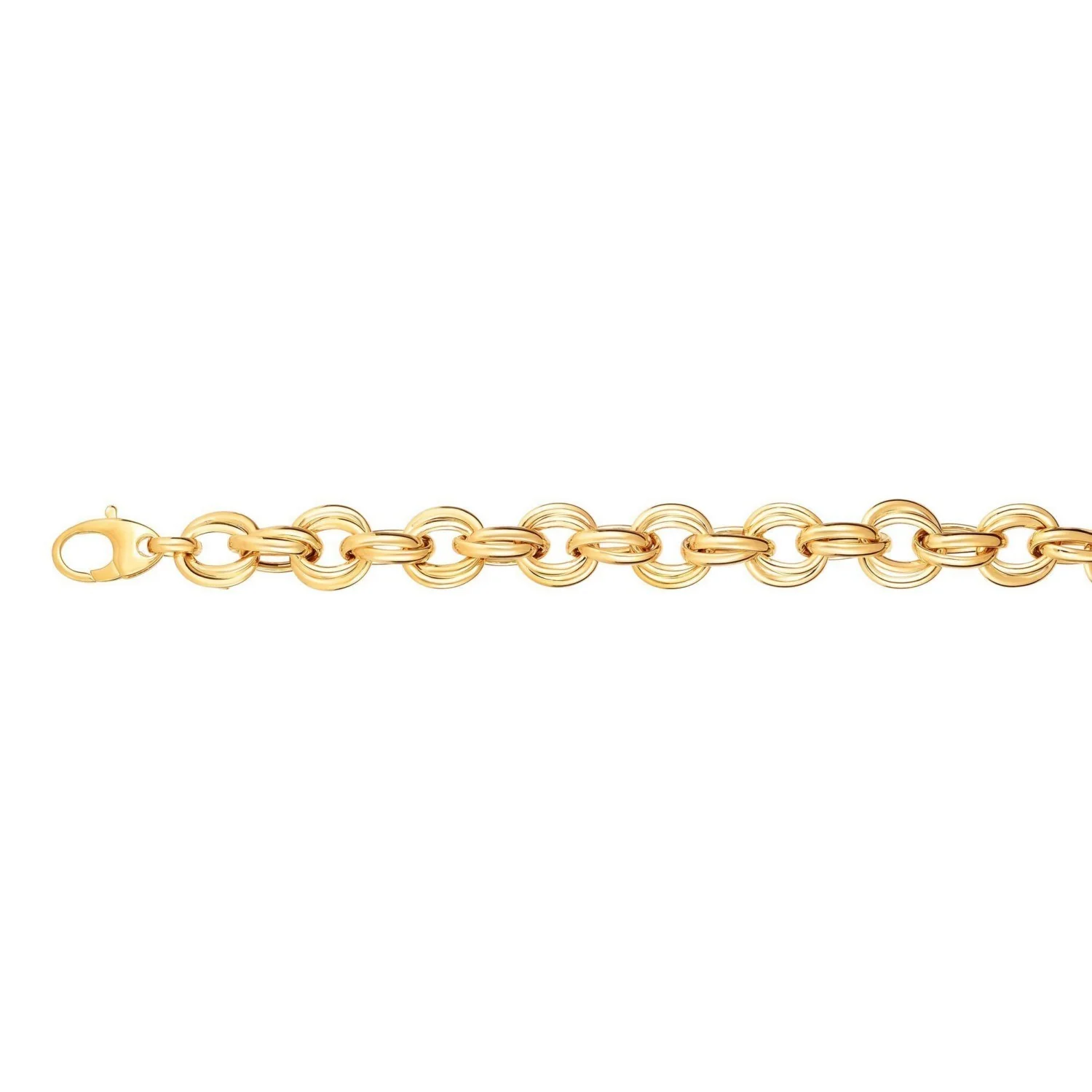 Twisted Double Link Bracelet in 14k Yellow Gold - Image 7