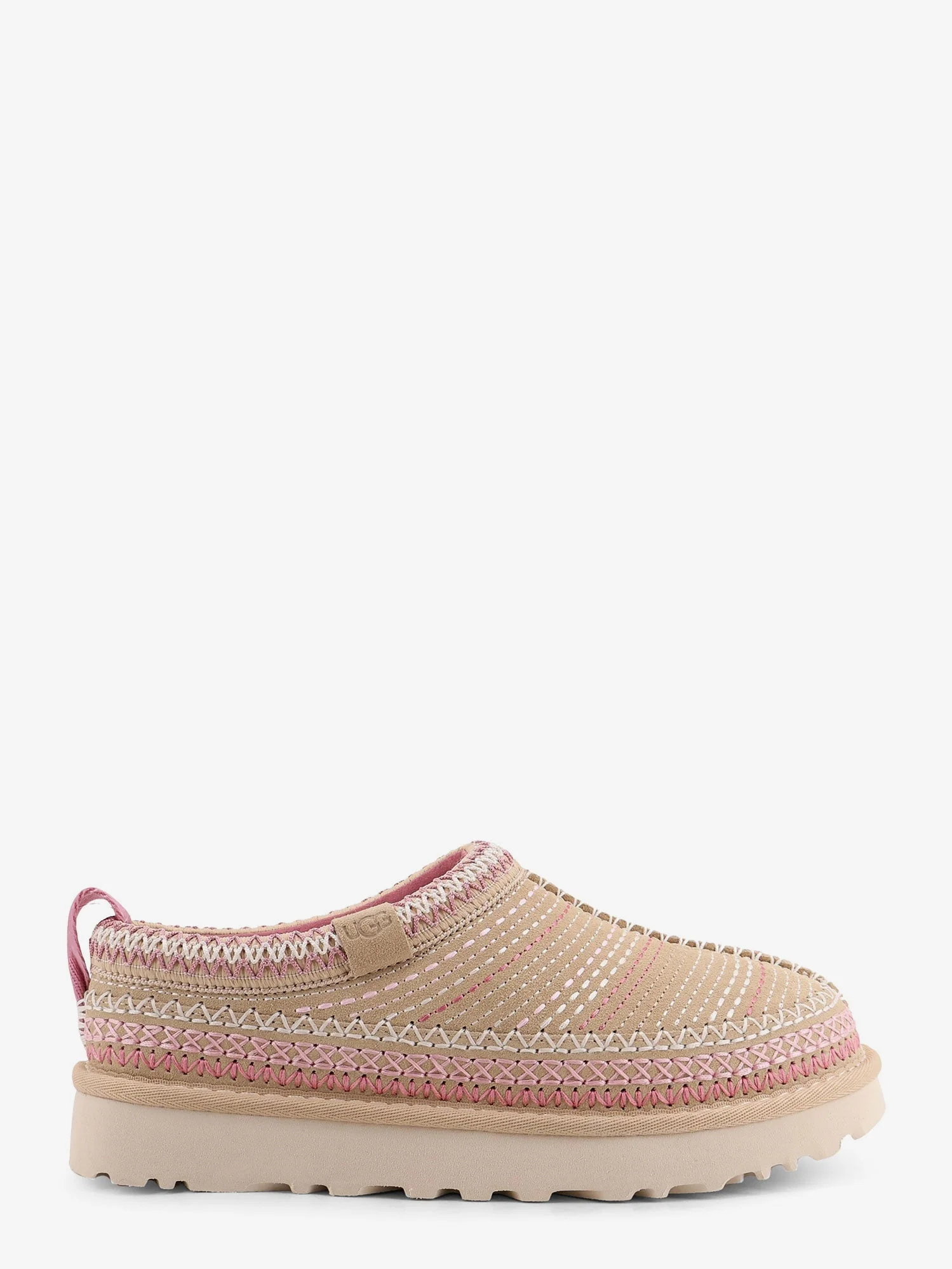 Ugg W Tasman Meadow Suede Sandals With Multicolor Stitching