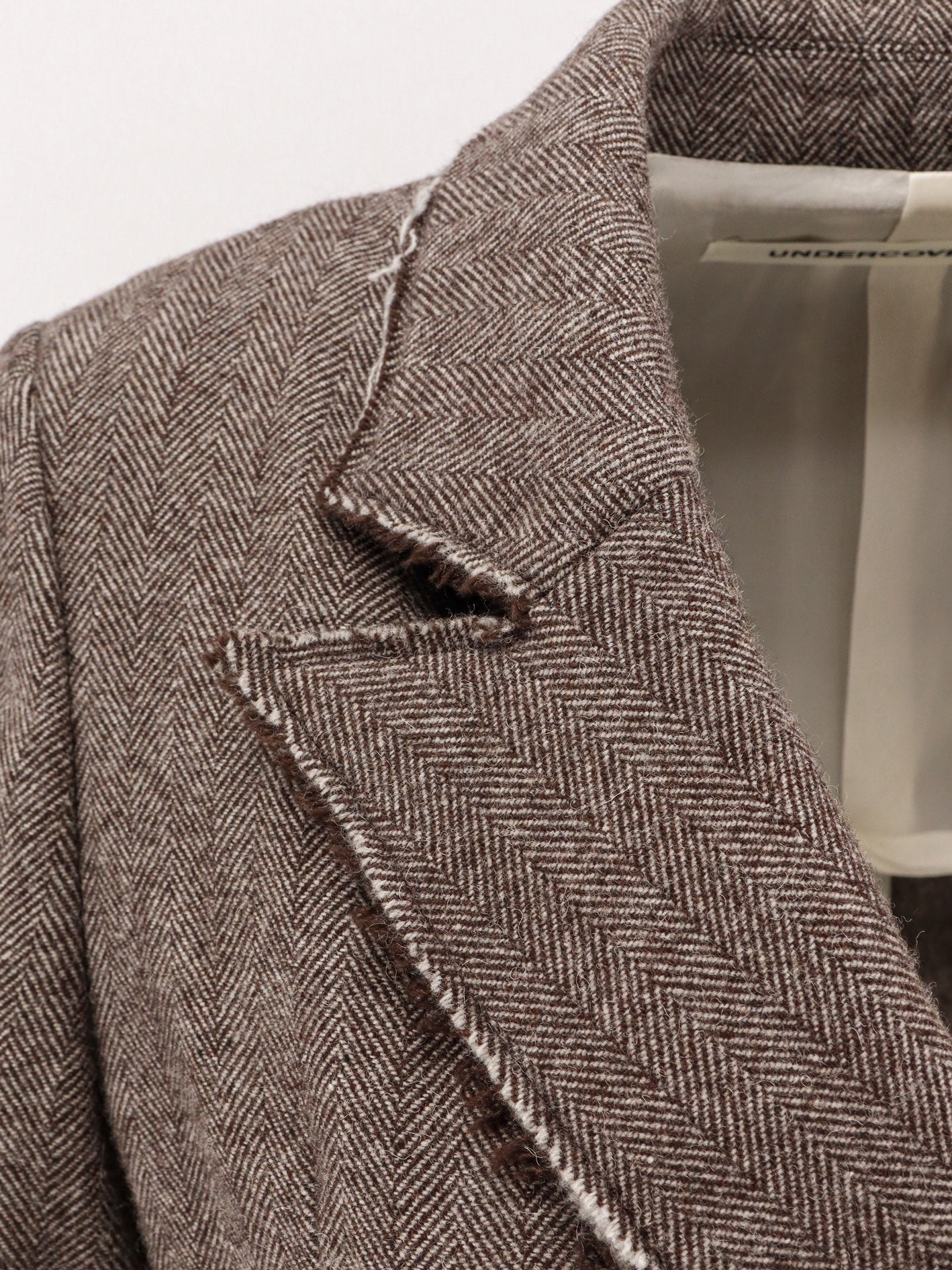 Undercover Wool Blend Blazer With Frayed Profiles - Image 3