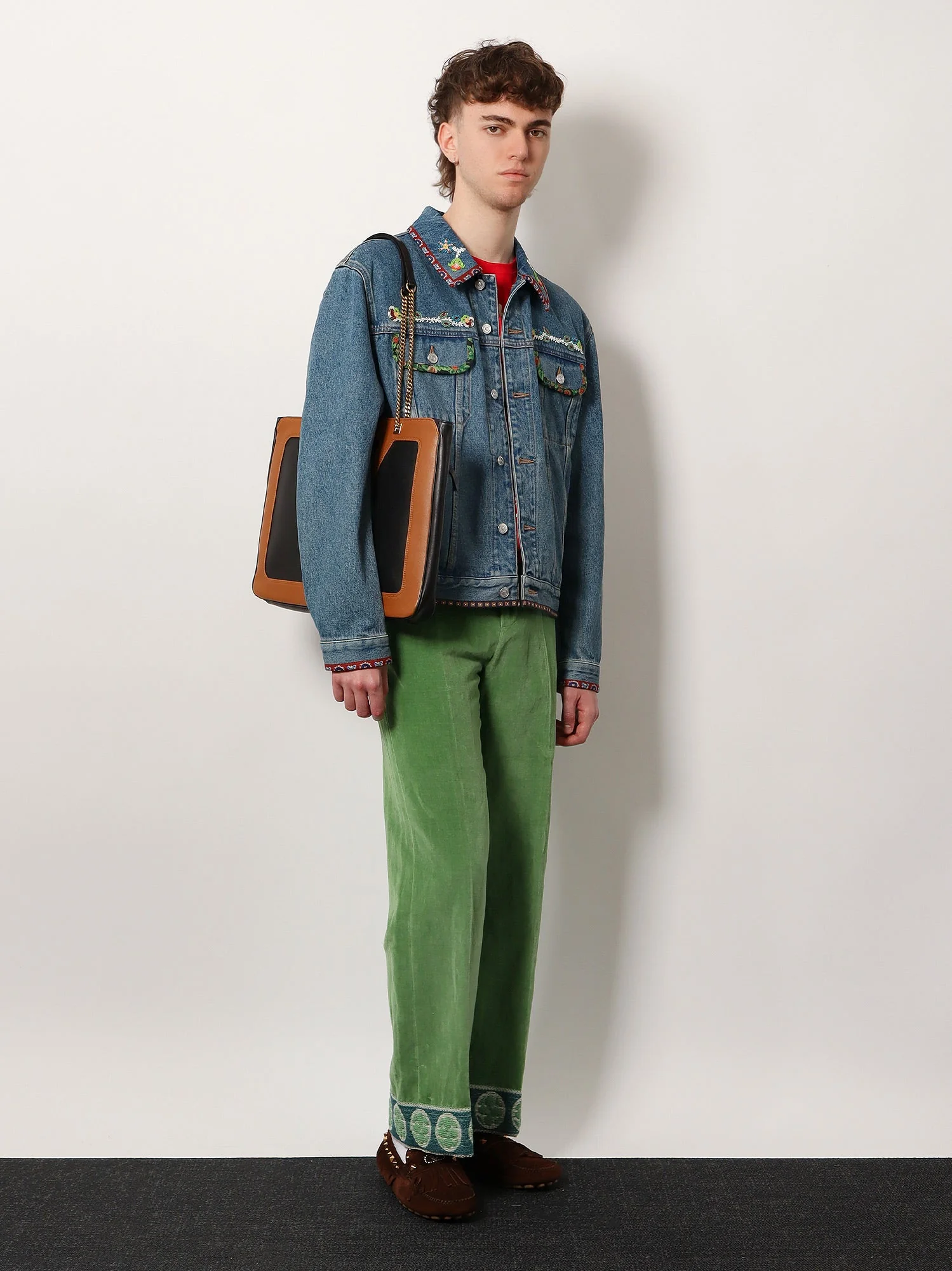 Valentino Denim Jacket With Multicolor Embroidery - Image 2