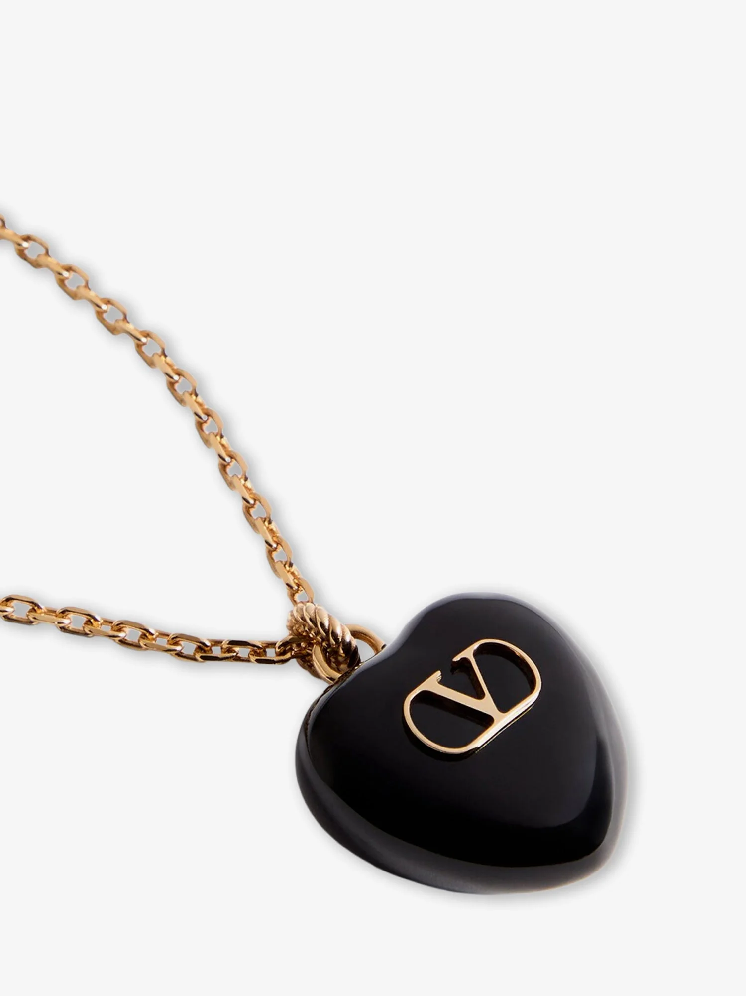 Valentino Garavani Coeur Royal Metal And Enamel Necklace - Image 3