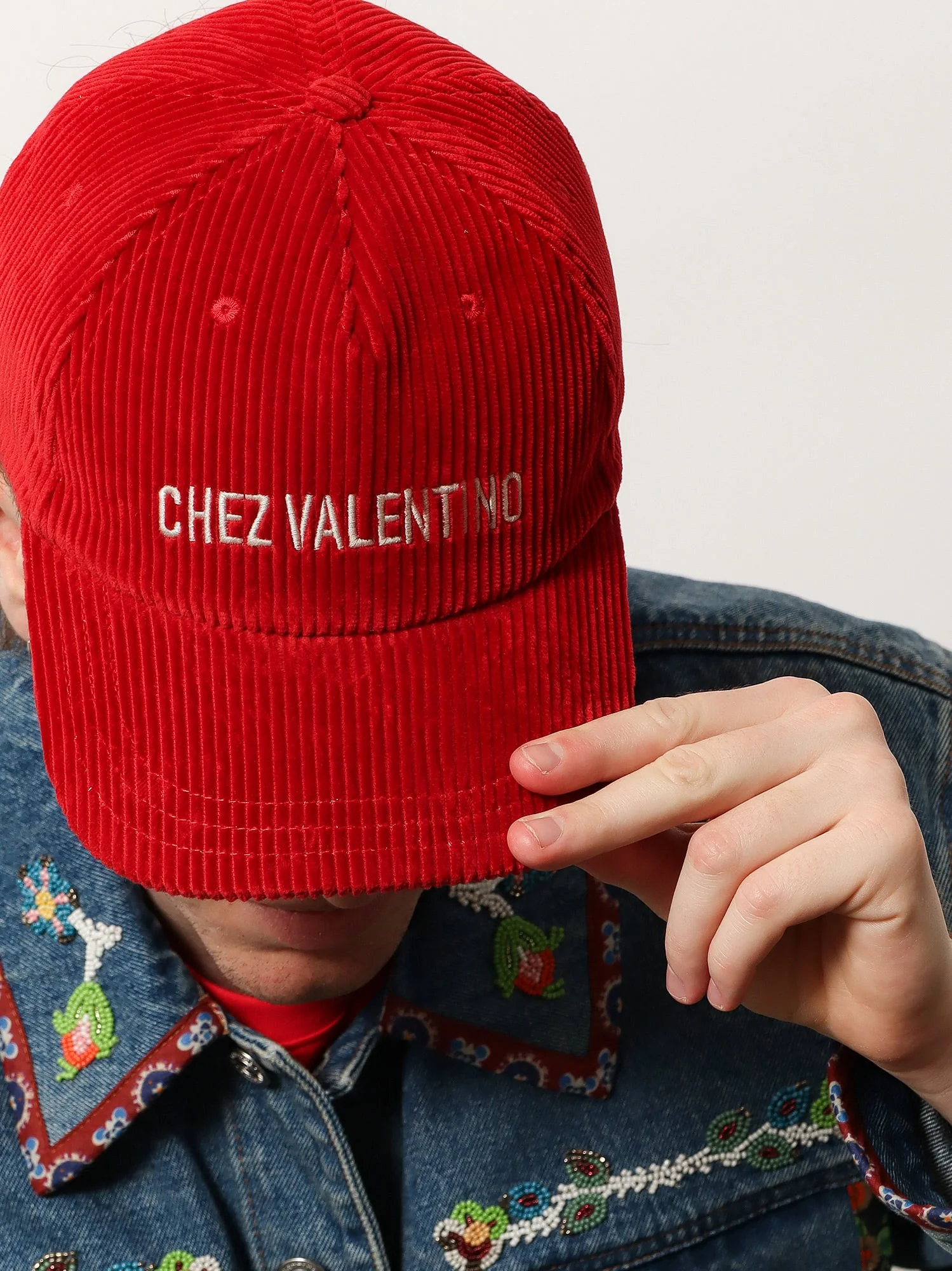 Valentino Garavani Corduroy Baseball Hat - Image 2