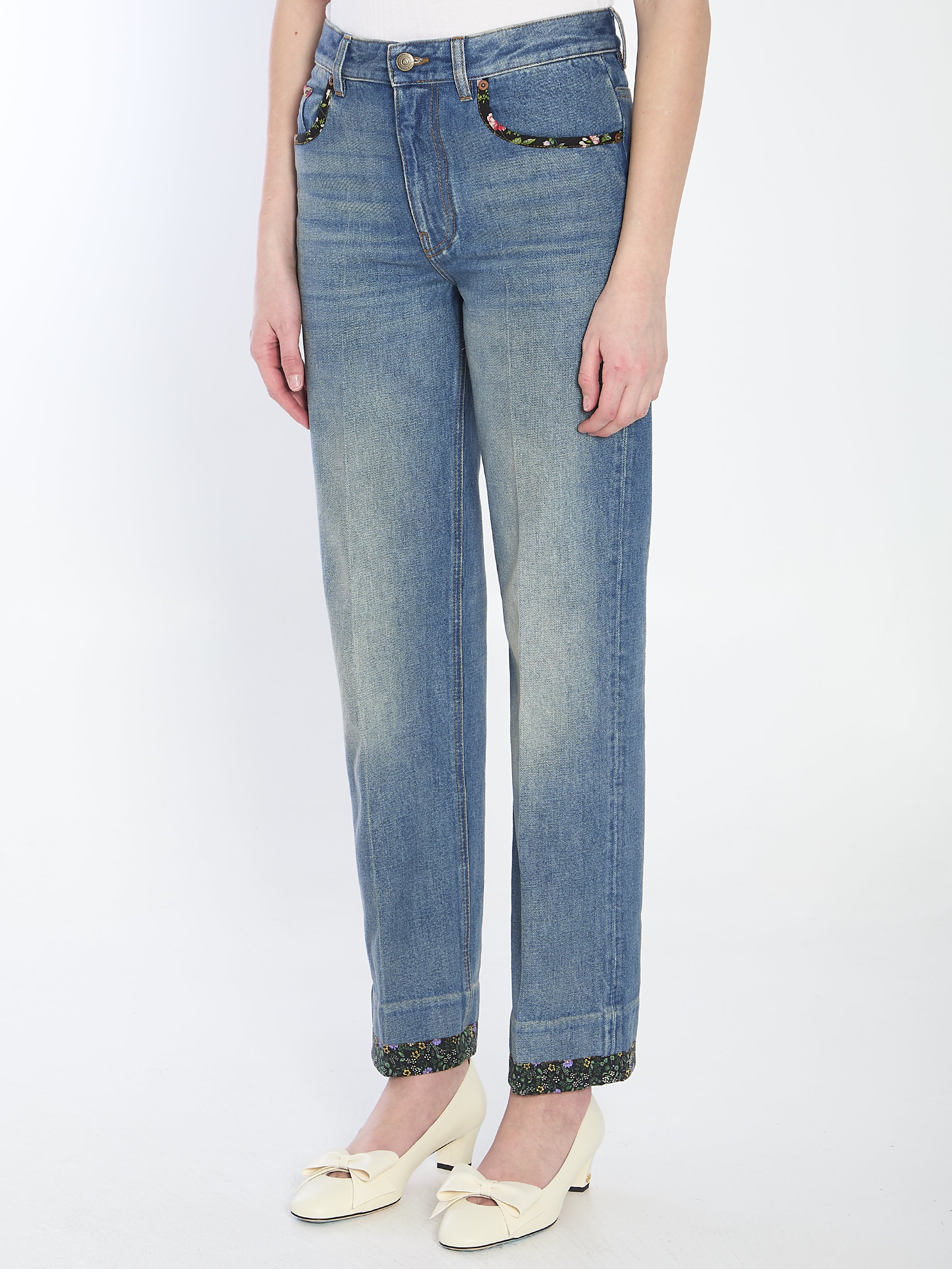 Valentino Garavani Floral Print Jeans - Image 2
