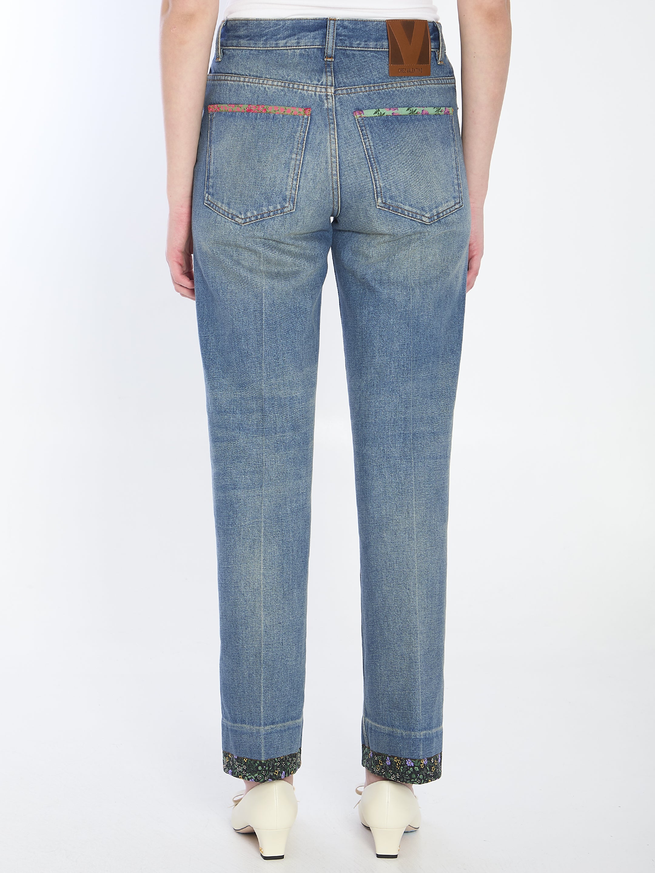 Valentino Garavani Floral Print Jeans - Image 4