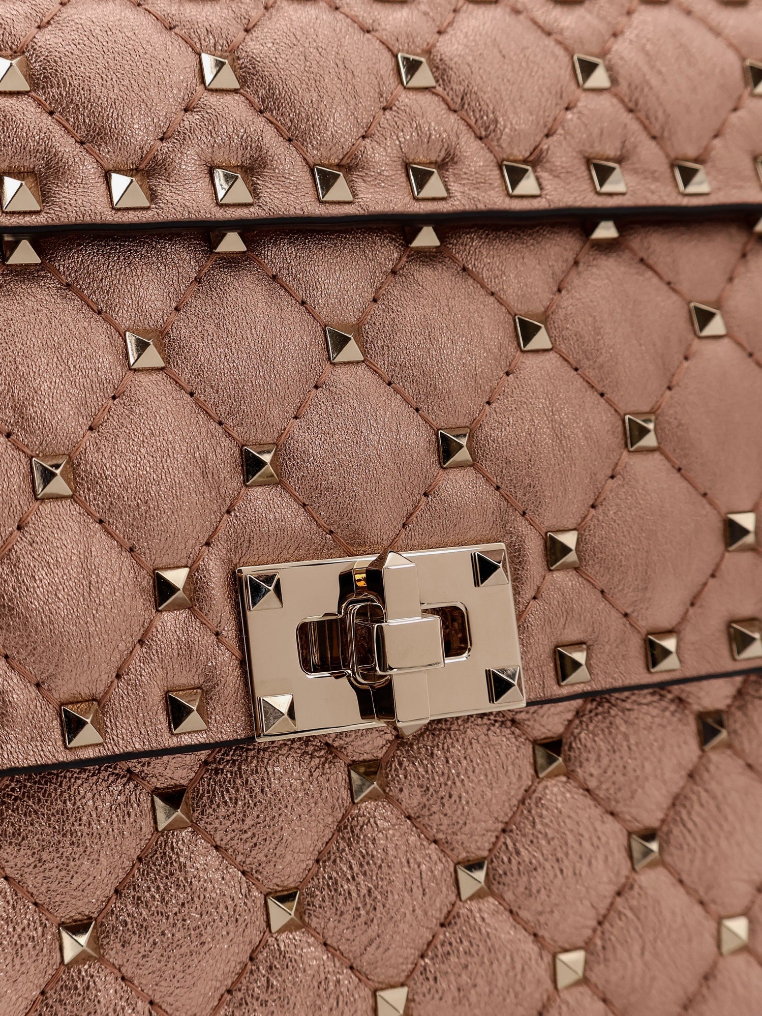 Valentino Garavani Laminated Leather Rockstud Spike Crossbody Bag - Image 5