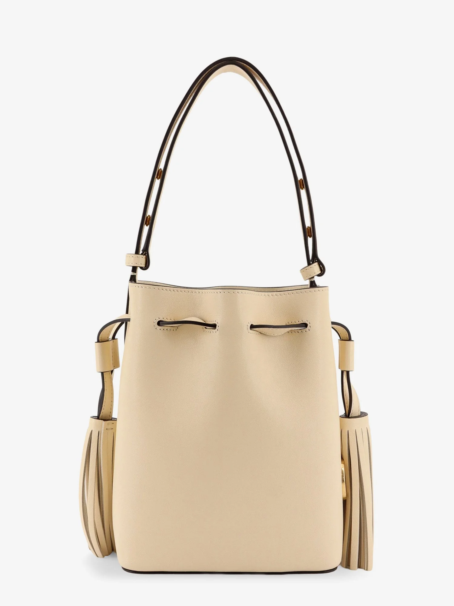 Valentino Garavani Leather Bucket Bag With Metal Vlogo Signature - Image 2