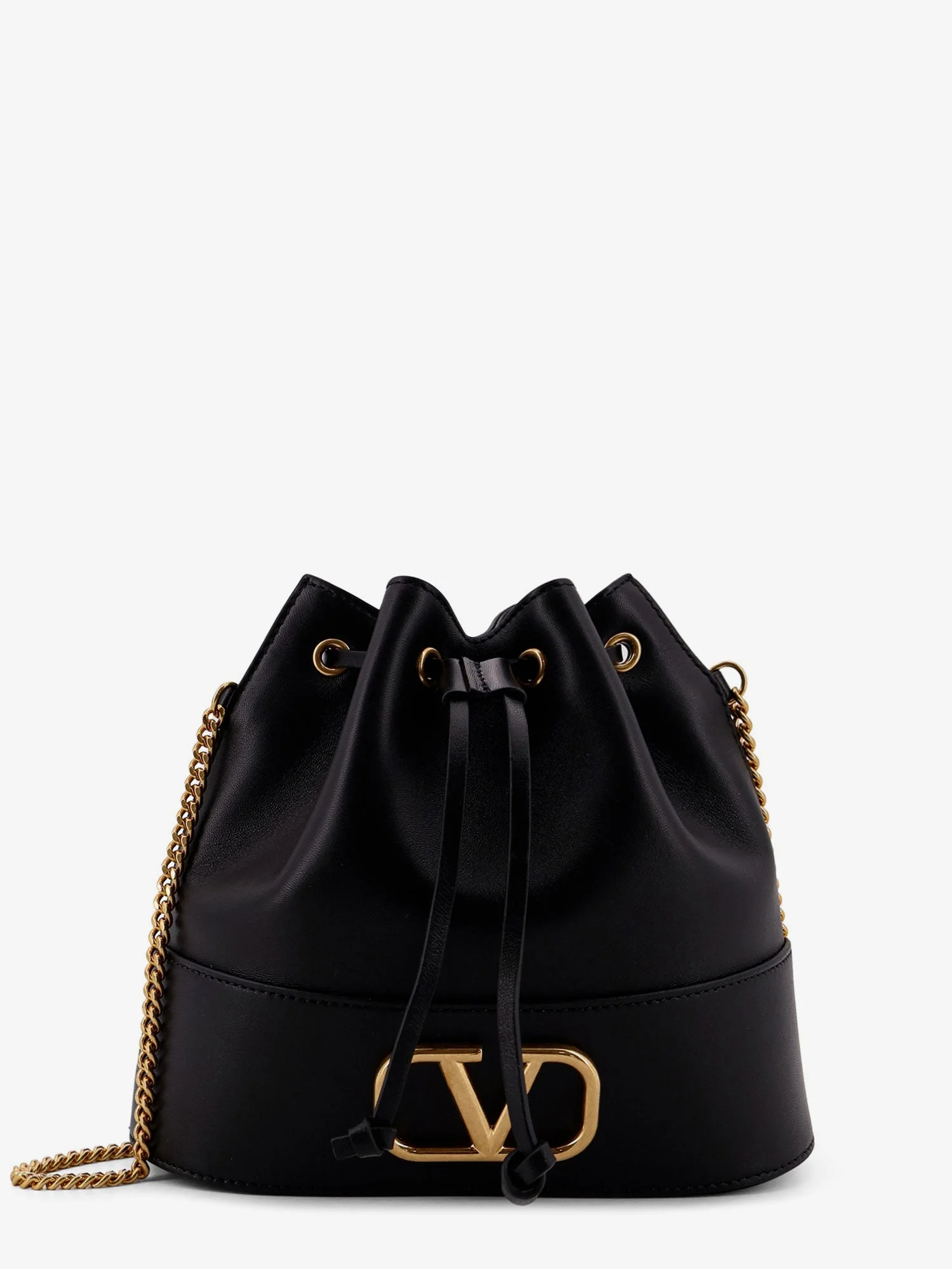 Valentino Garavani Leather Bucket Bag With Vlogo Signature - Image 6