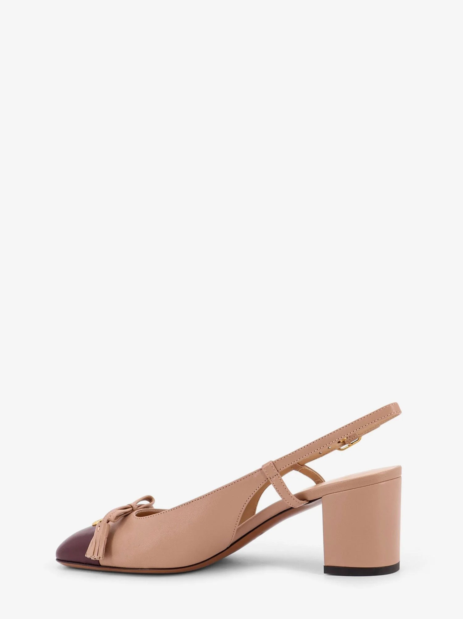 Valentino Garavani Leather Décolleté With Metal Logo - Image 4