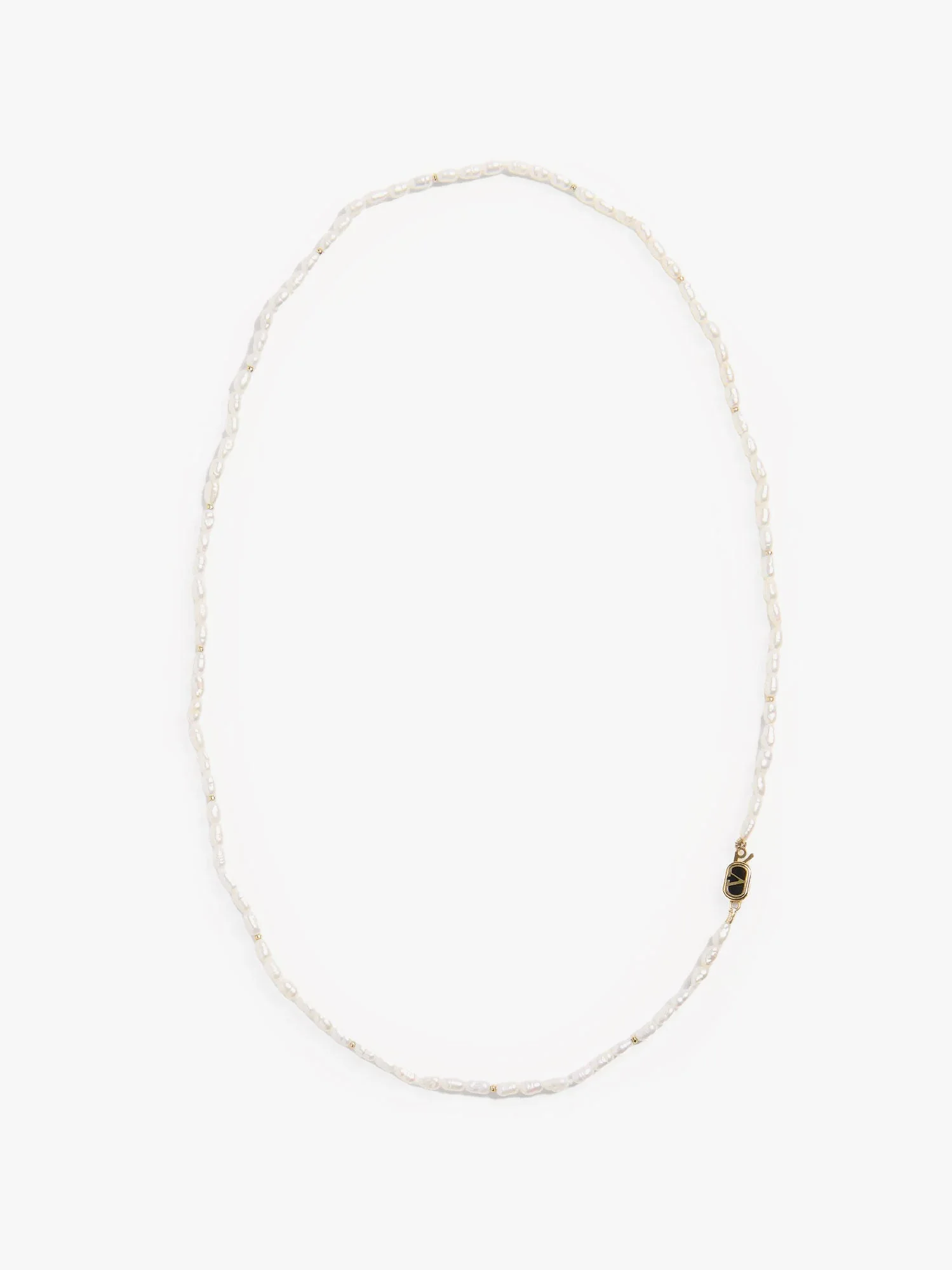 Valentino Garavani Metal Necklace With Pearls