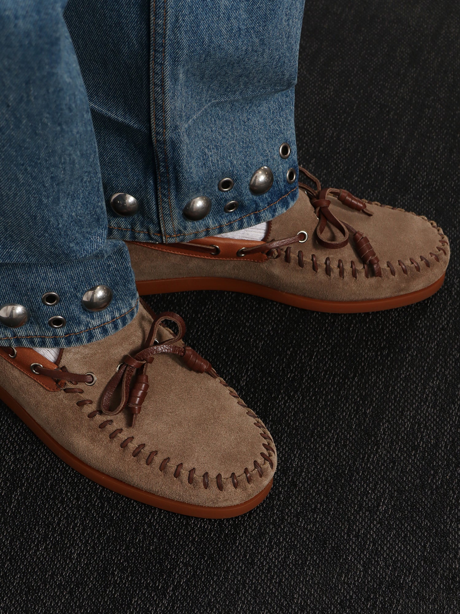 Valentino Garavani Palm Avenue Suede And Leather Loafers - Image 2