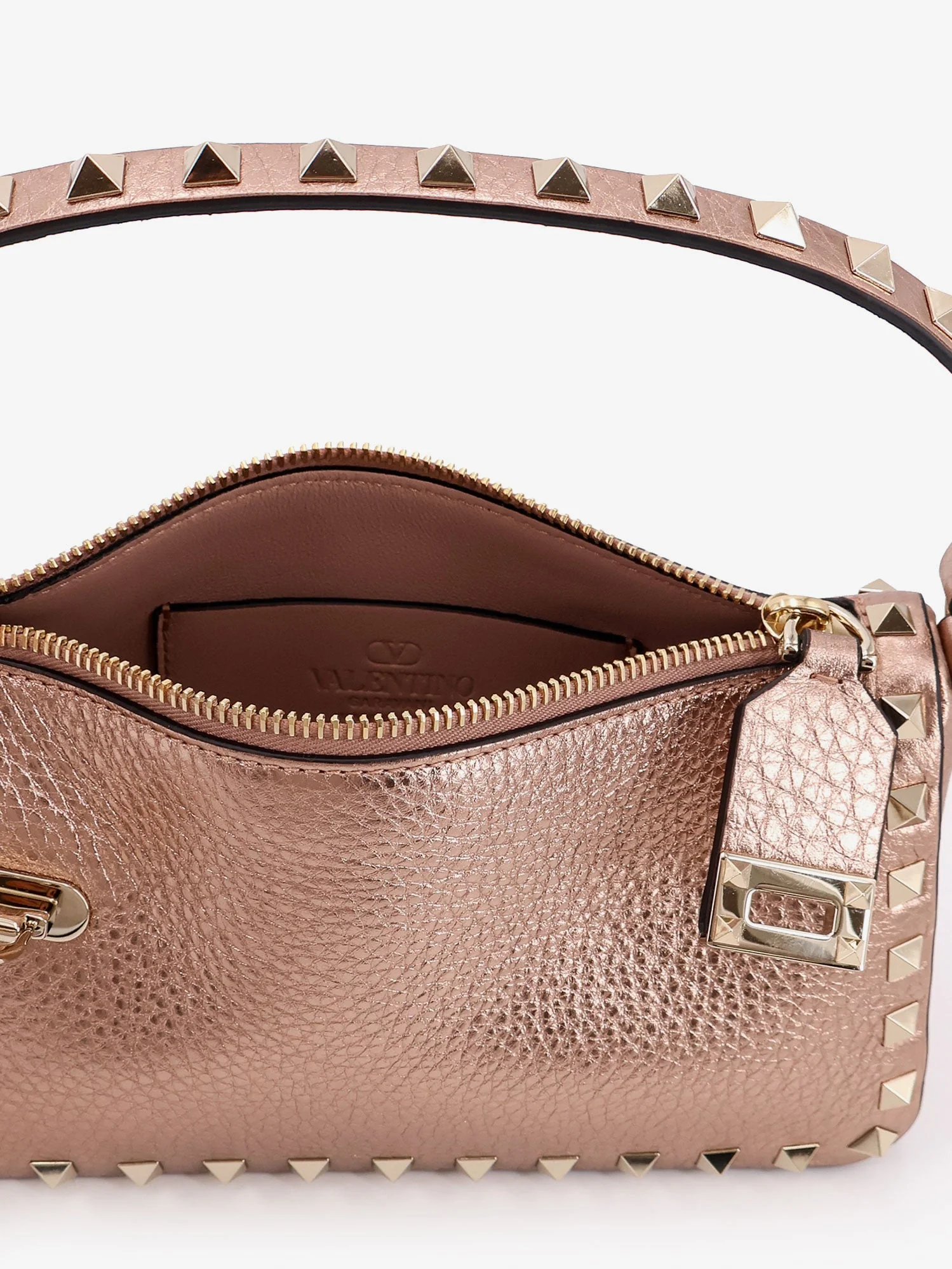 Valentino Garavani Rockstud Laminated Leather Crossbody Bag - Image 5
