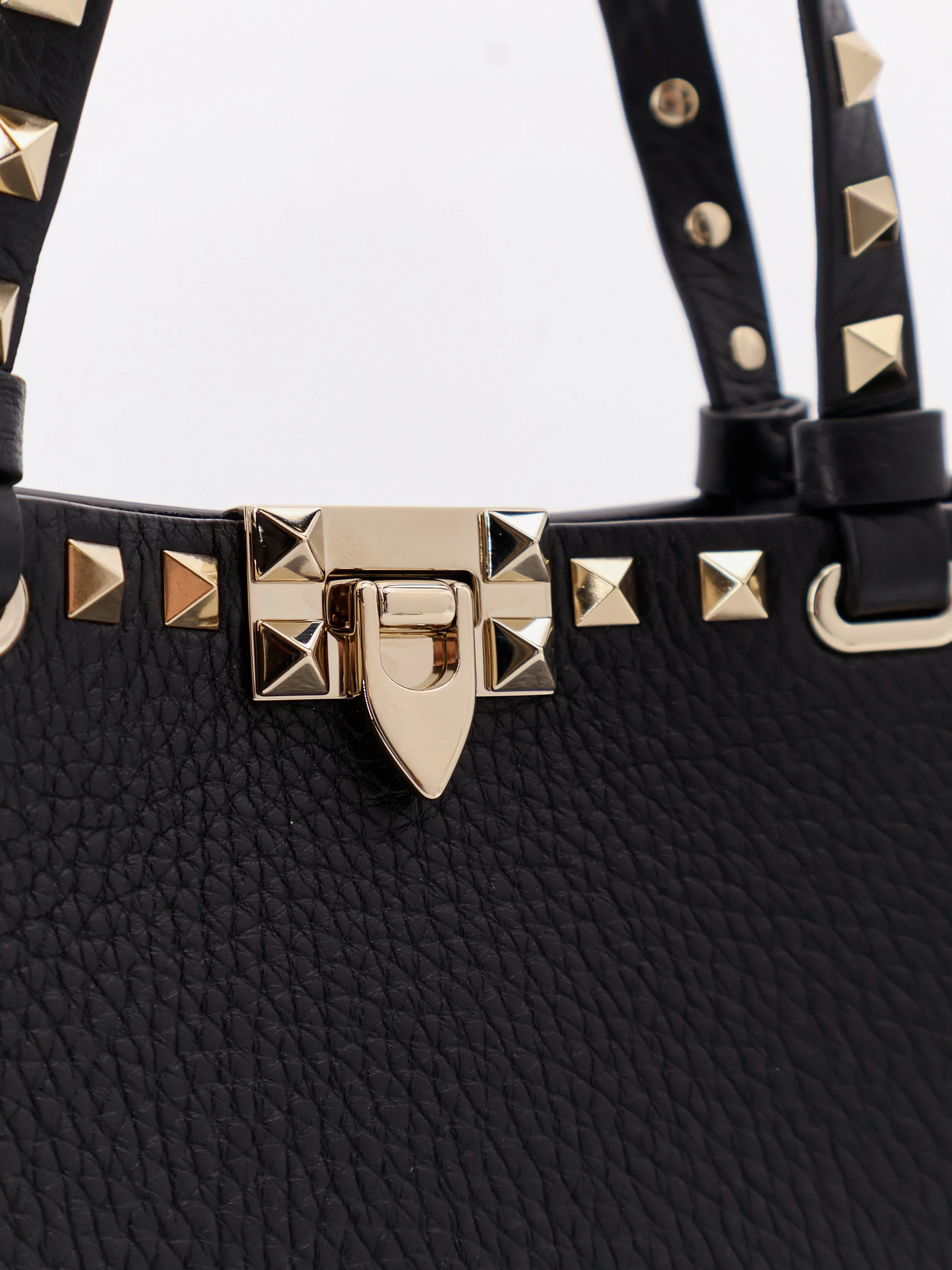 Valentino Garavani Rockstud Small Tote Valentino Garavani Leather Shoulder Bag - Image 5