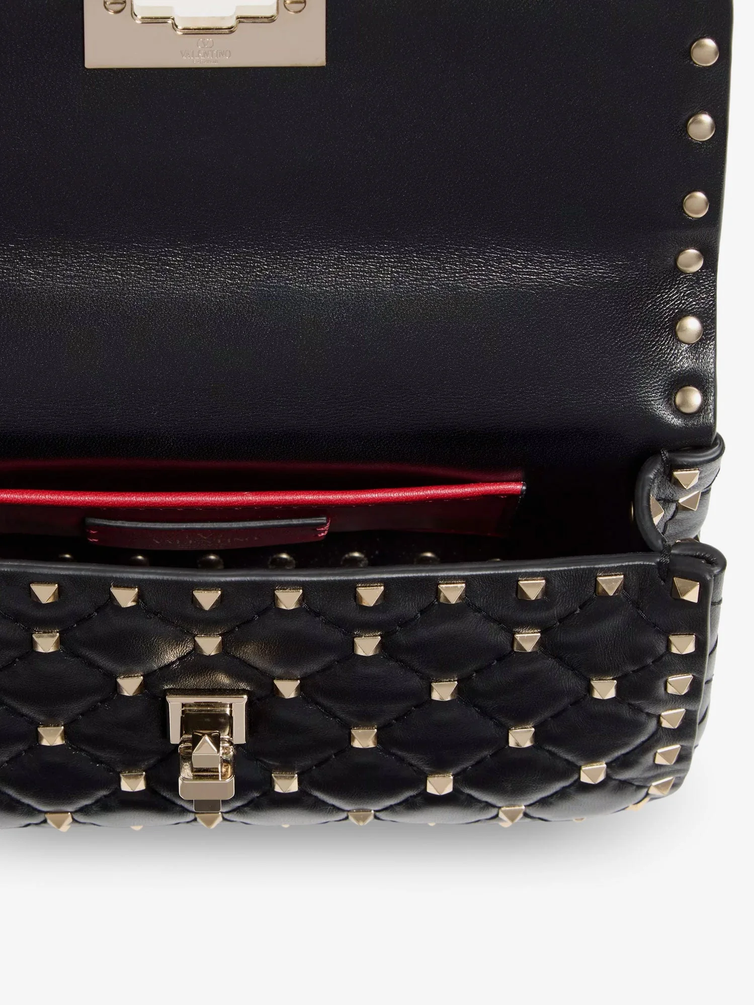 Valentino Garavani Rockstud Spike Leathercrossbody Bag With Iconic All-Over Studs - Image 10
