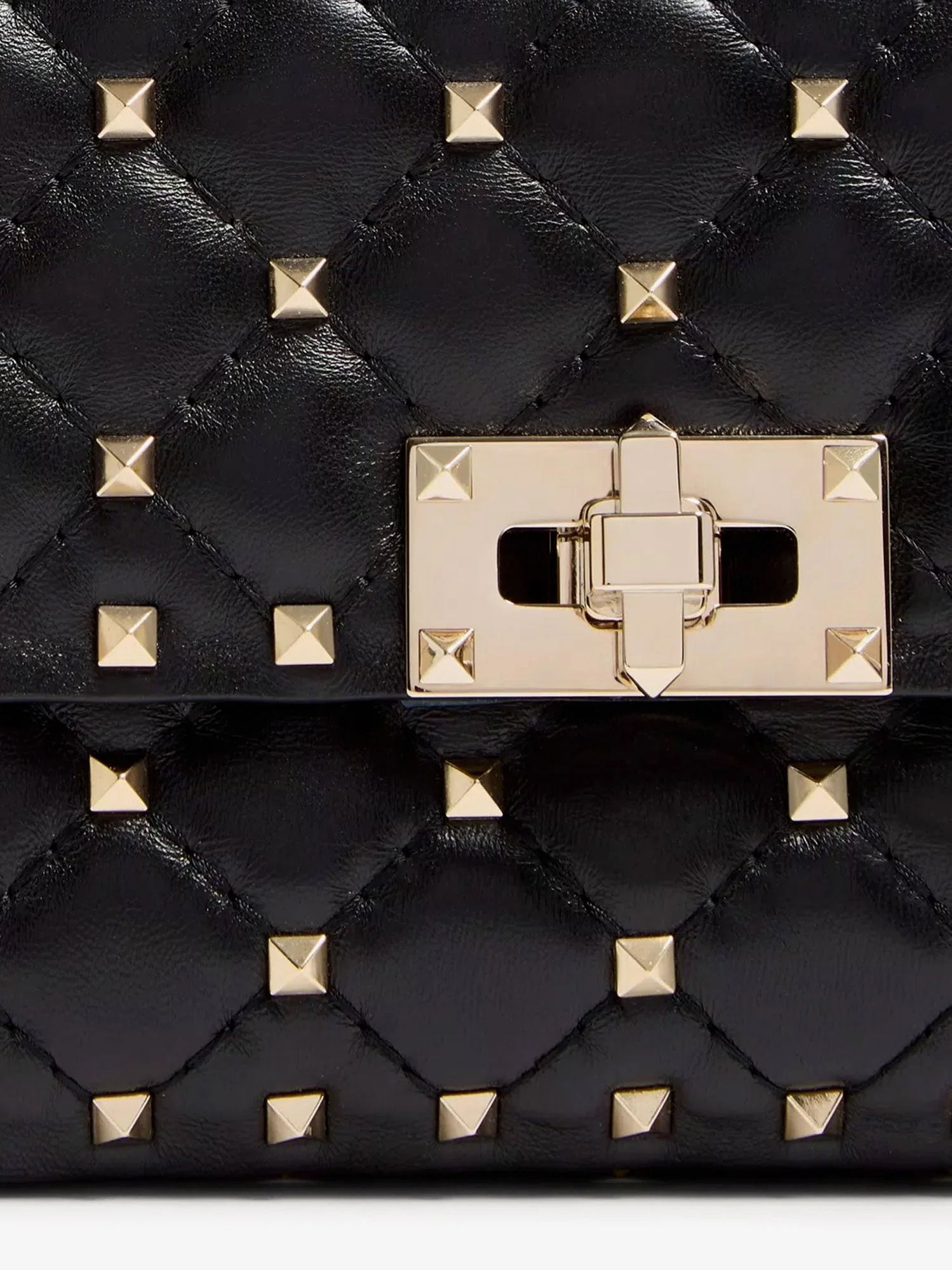 Valentino Garavani Rockstud Spike Leathercrossbody Bag With Iconic All-Over Studs - Image 9