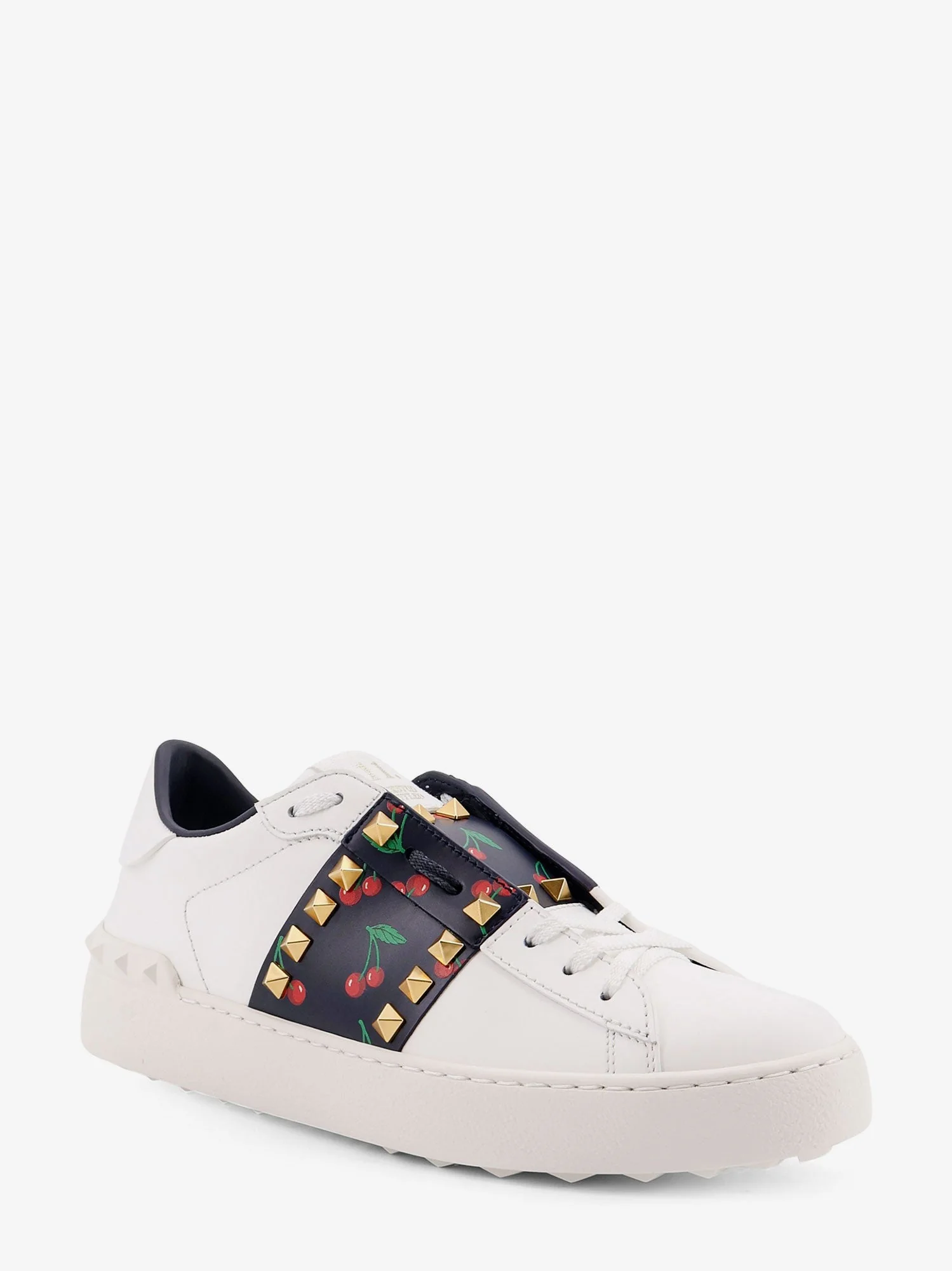 Valentino Garavani Rockstud Untitled Leather Low-Top Sneakers - Image 2