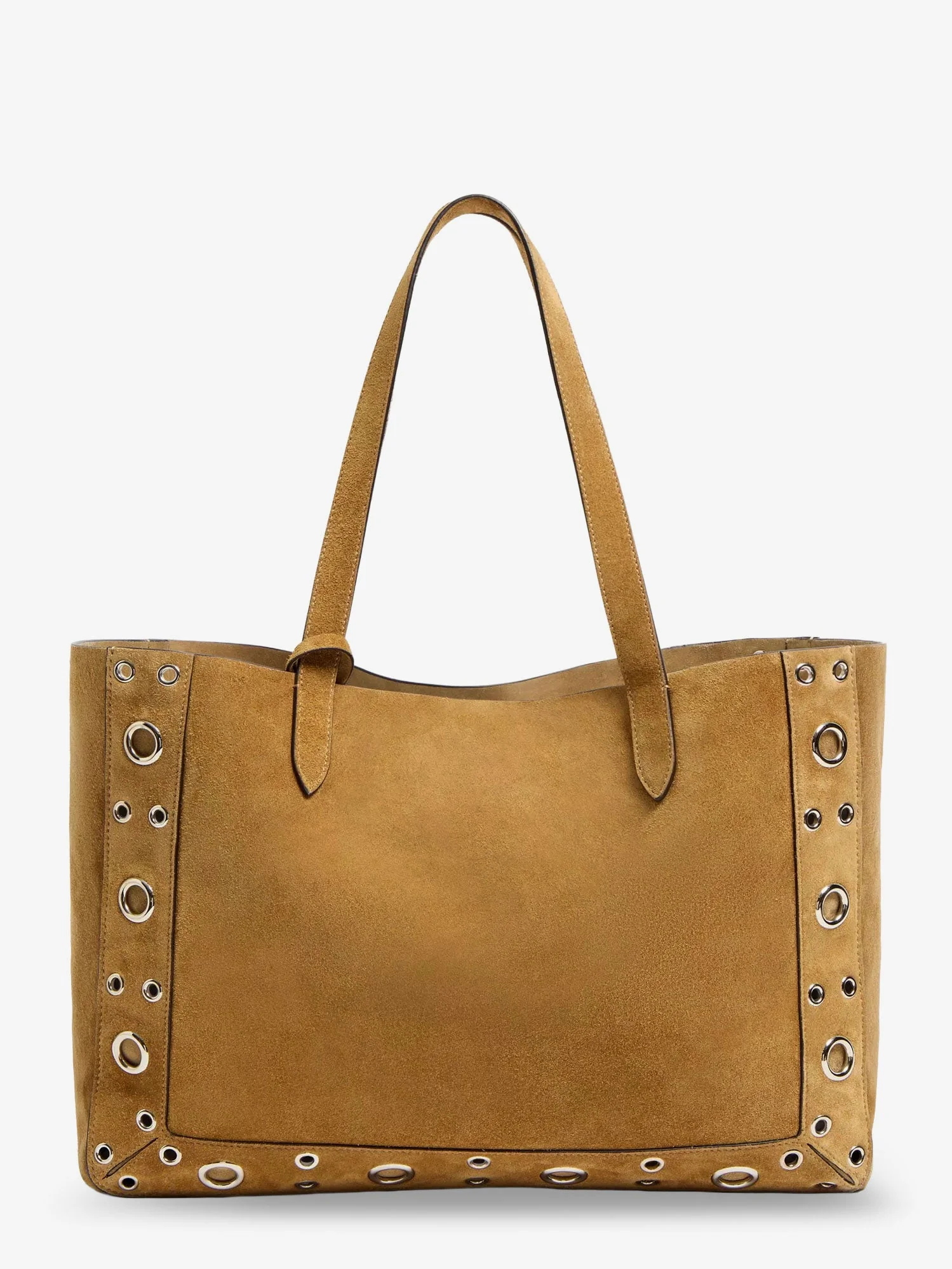 Valentino Garavani Suede Shopping Bag With Metal Logo - Image 3