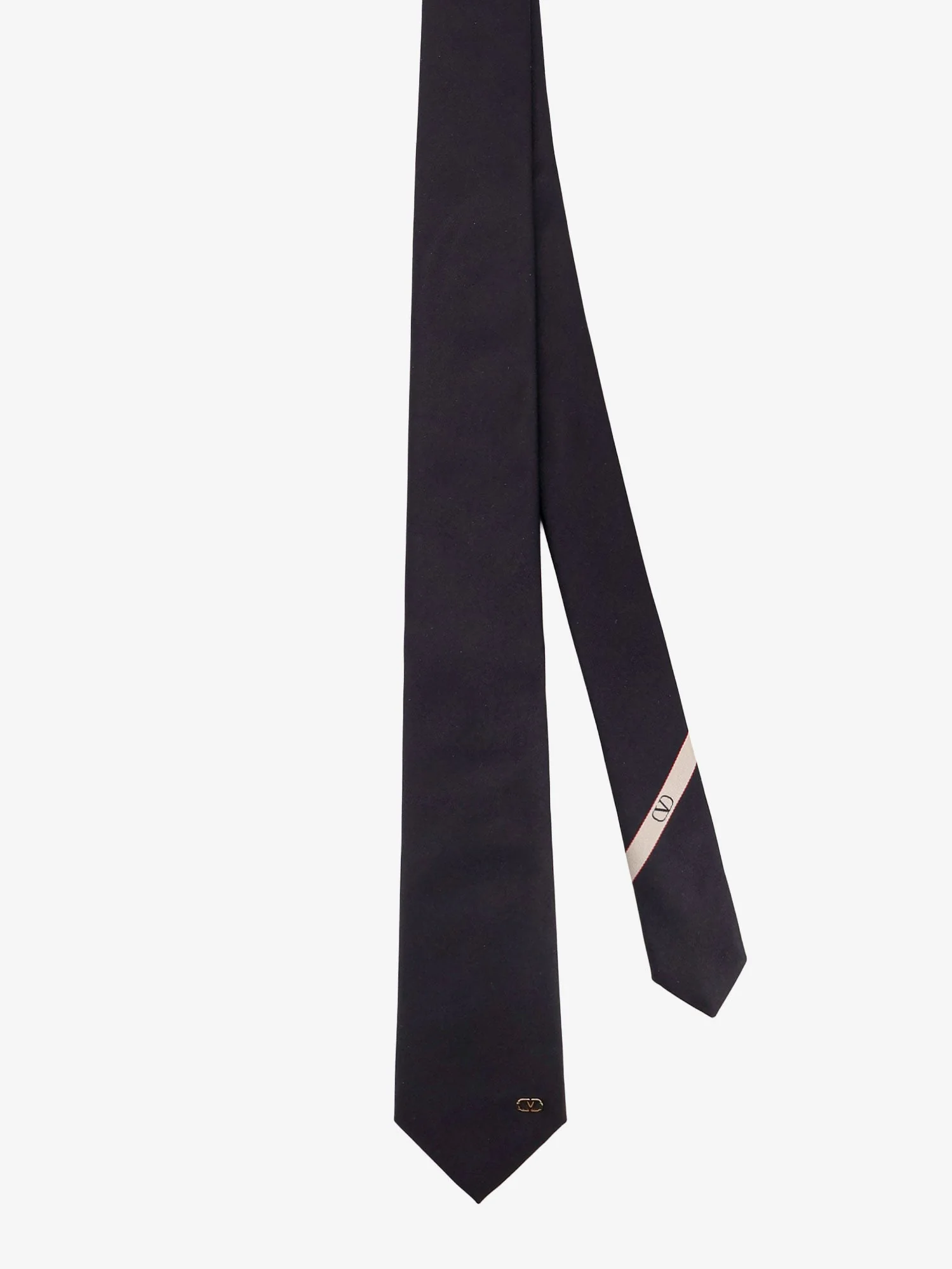 Valentino Garavani Valentie Silk Tie With Vlogo Signature Detail - Image 2