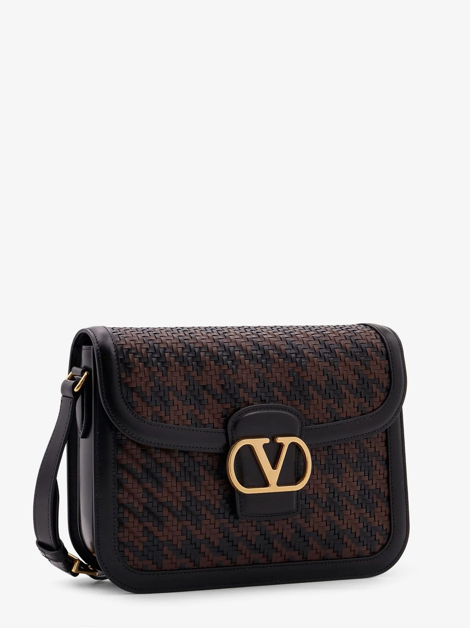 Valentino Garavani Valentino Garavani 9To5 Woven Leather Shoulder Bag - Image 4