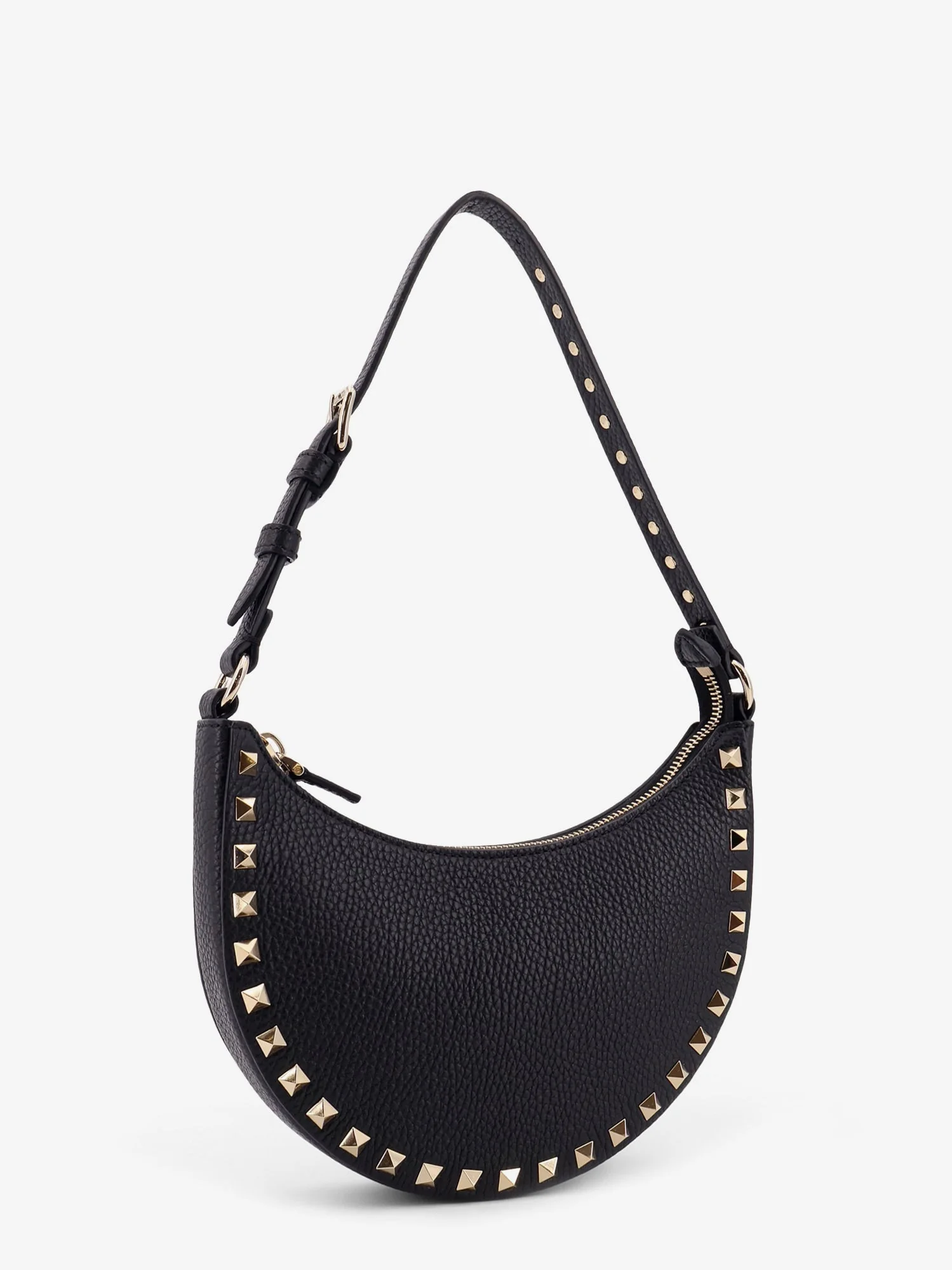 Valentino Garavani Valentino Garavani Rockstud Leather Mini Hobo Bag - Image 3