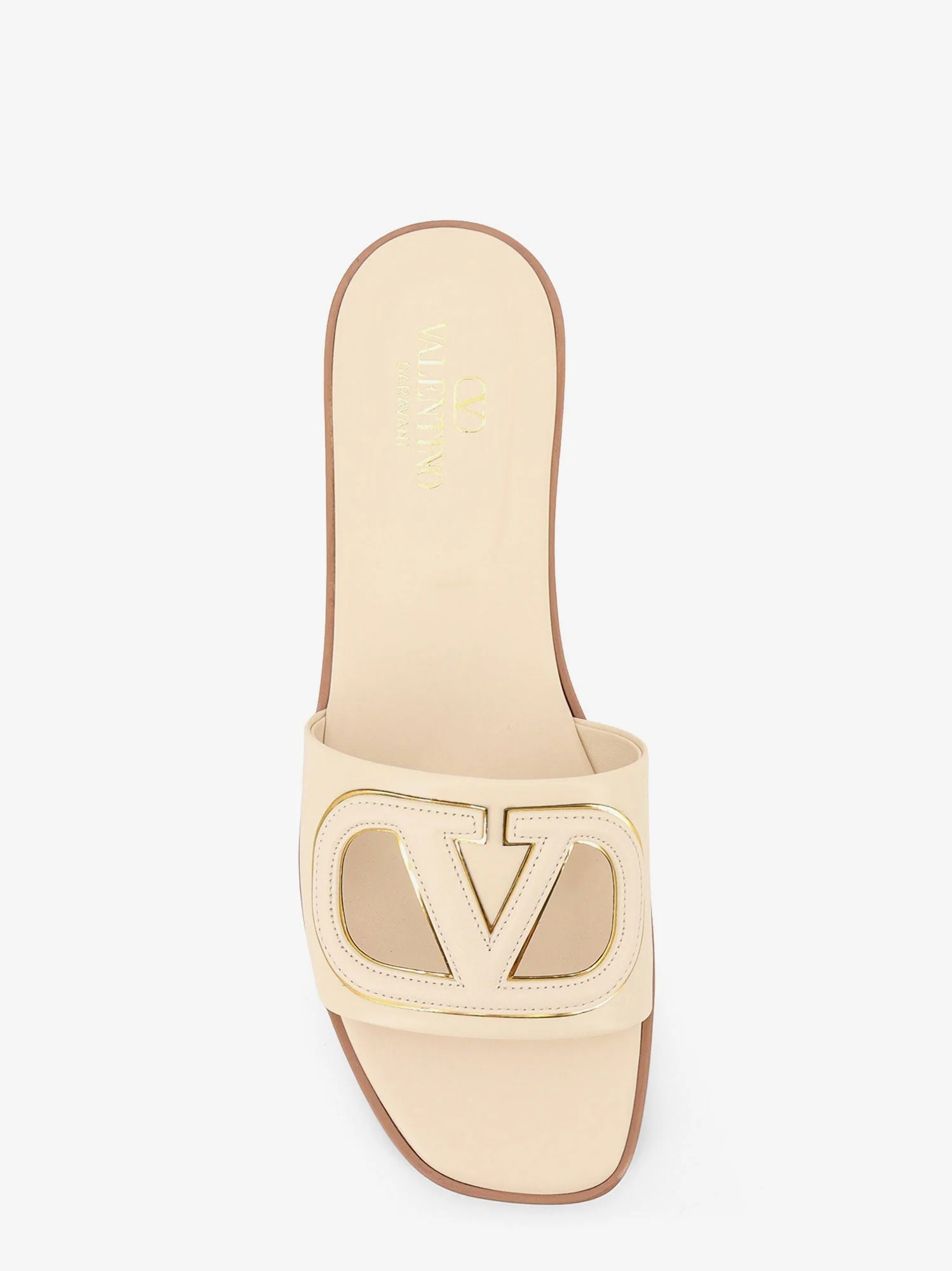 Valentino Garavani Vlogo Cut-Out Leather Slides - Image 4