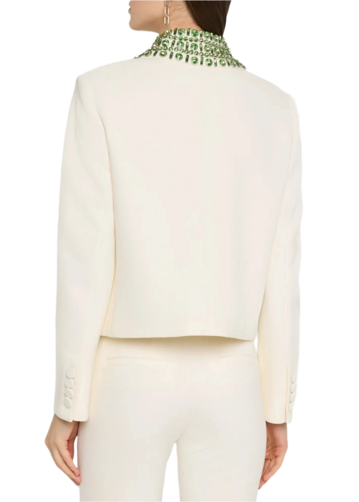 Veronica Beard Imogen Embellished Cropped Jacket - Image 3