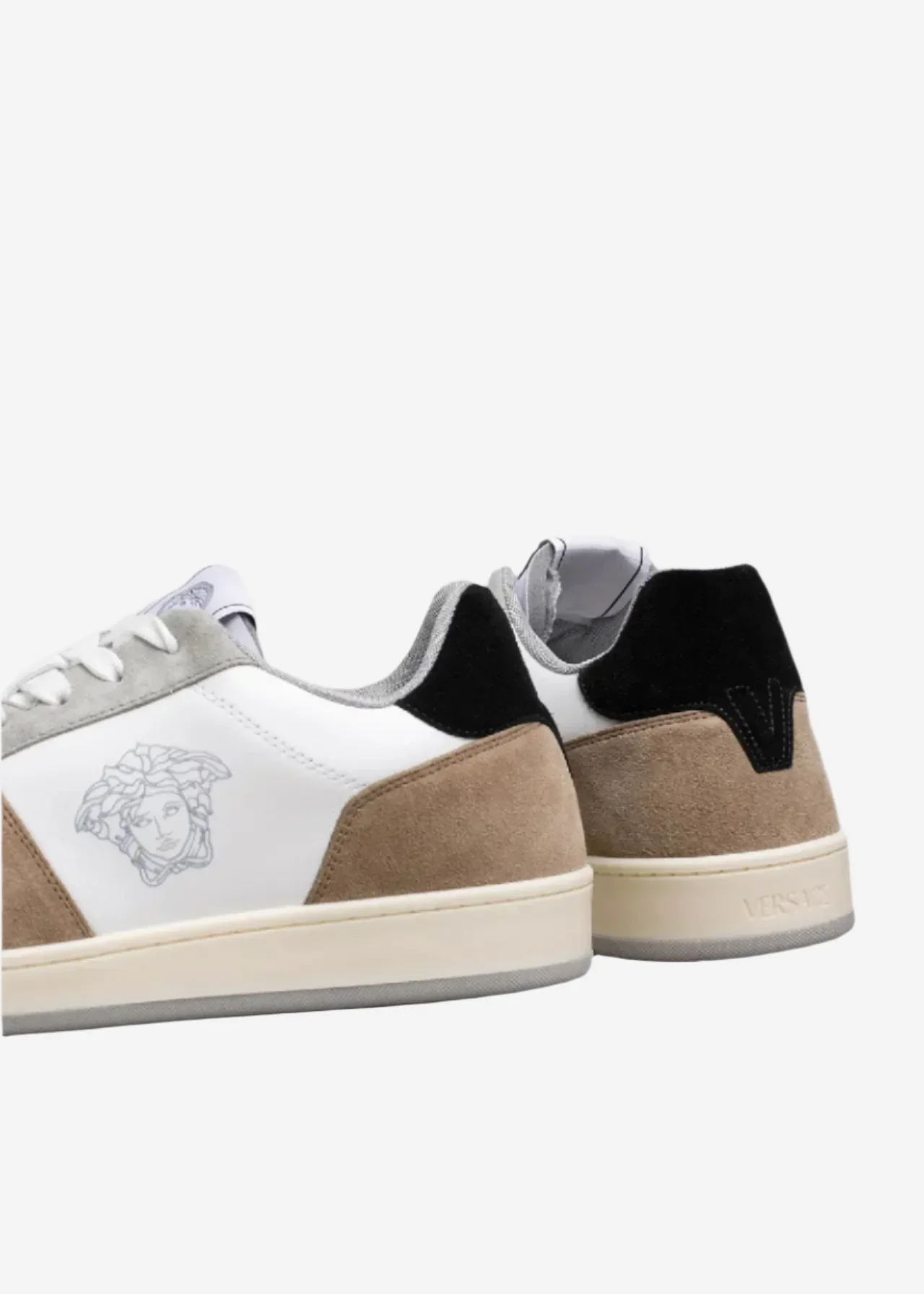 Versace Medusa Logo Suede Leather Multicolor Sneakers - Image 4