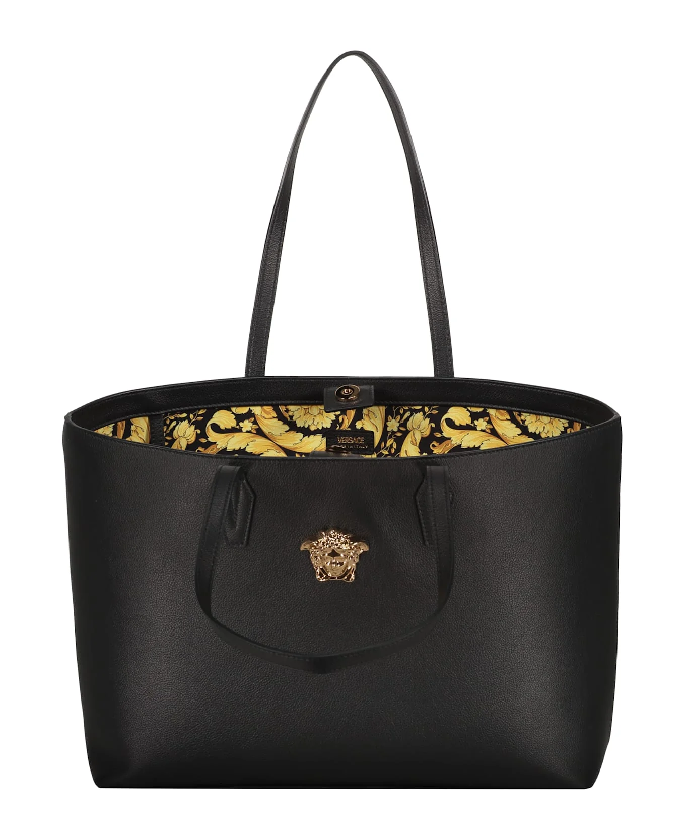 Versace Calf Leather Top Handle Tote - Image 5