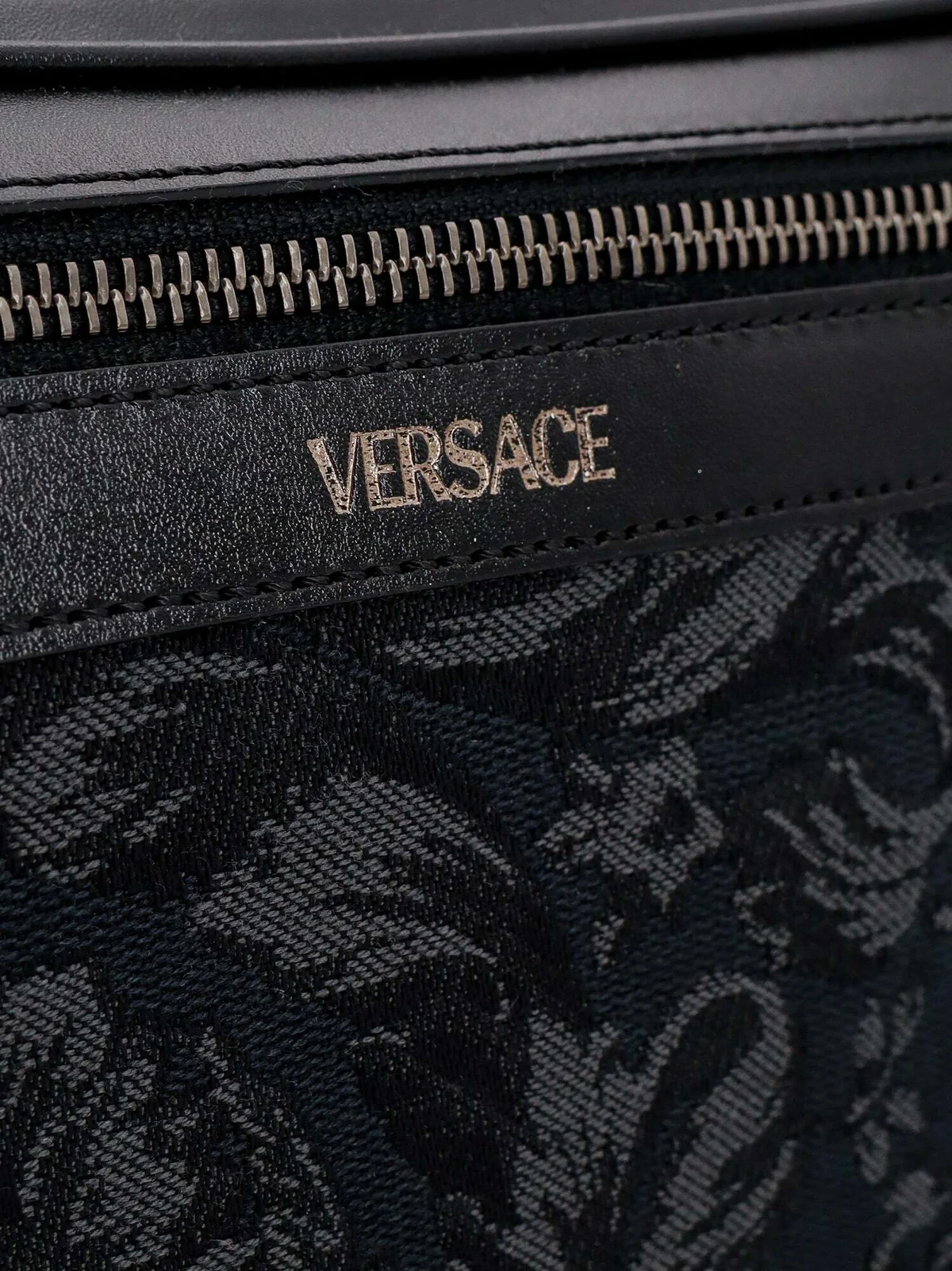 Versace Men's Jacquard Logo Zipped Pouch - Image 5