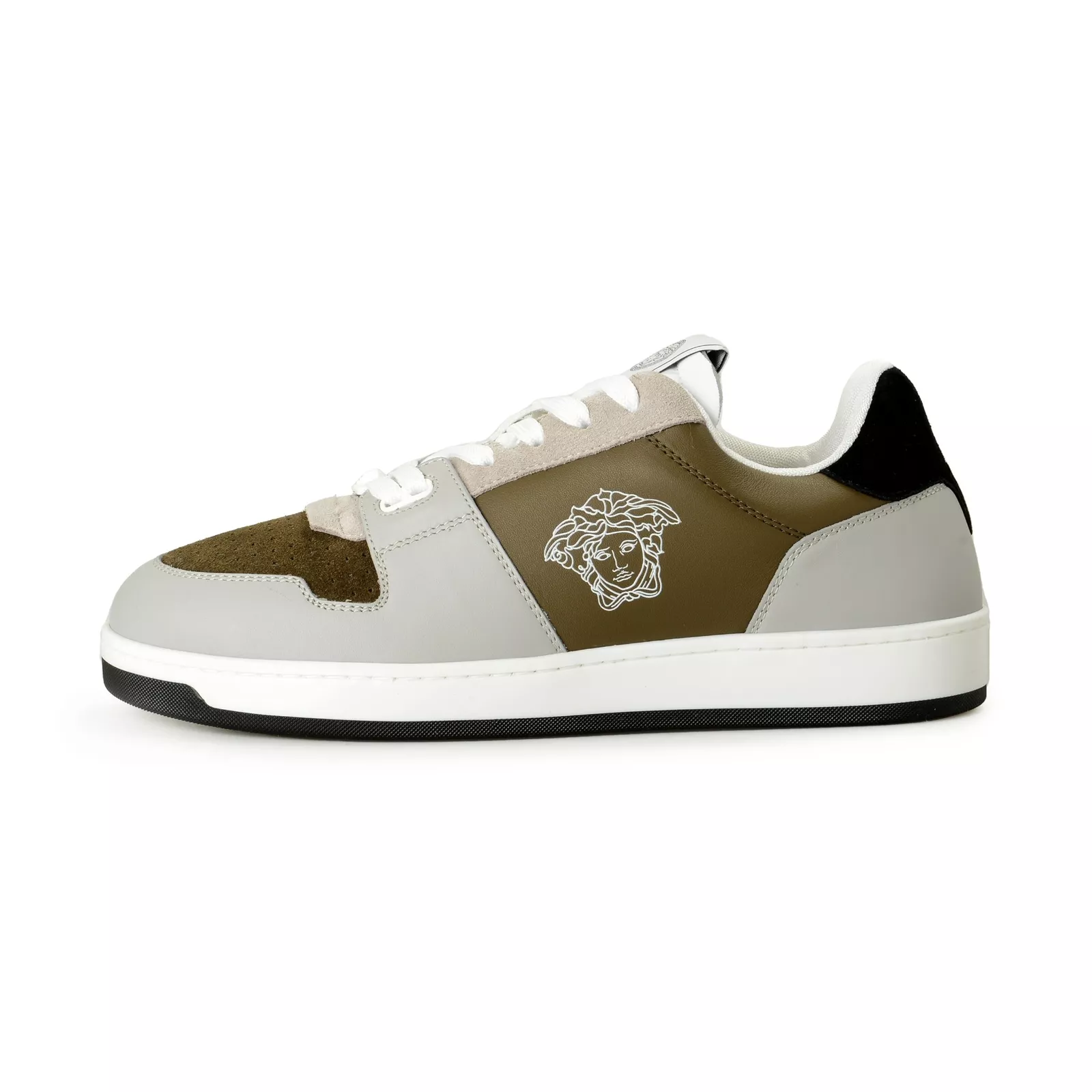 Versace Men's Medusa Sneakers in Khaki - Image 3