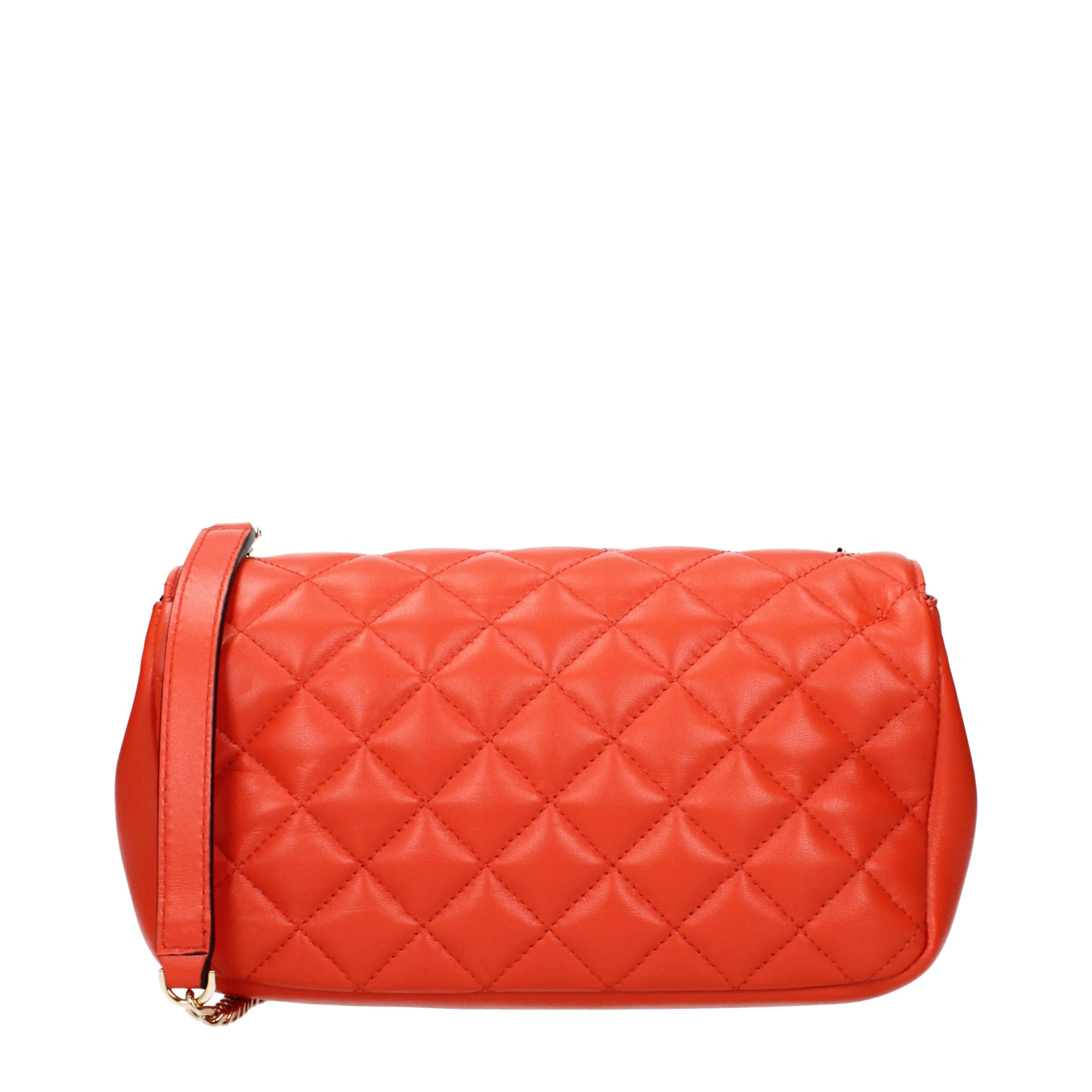 Versace Quilted Medusa Small Chain Shoulder Bag in Orange - Image 3