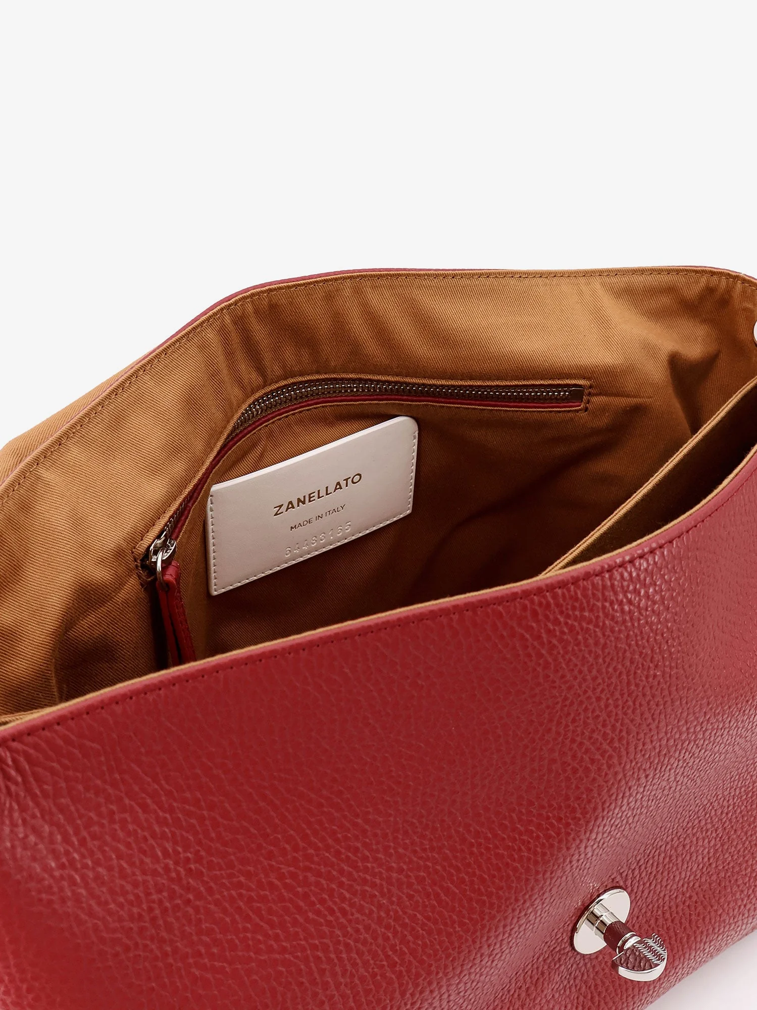 Zanellato Postina M Leather Crossbody Bag With Double Shoulder Strap - Image 4