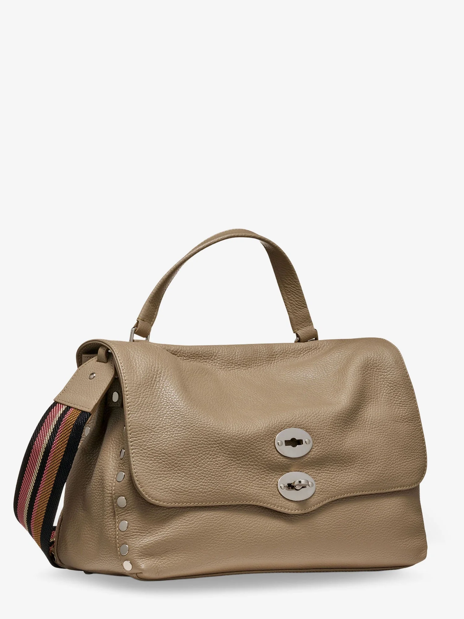 Zanellato Postina M Leather Crossbody Bag With Double Shoulder Strap - Image 8