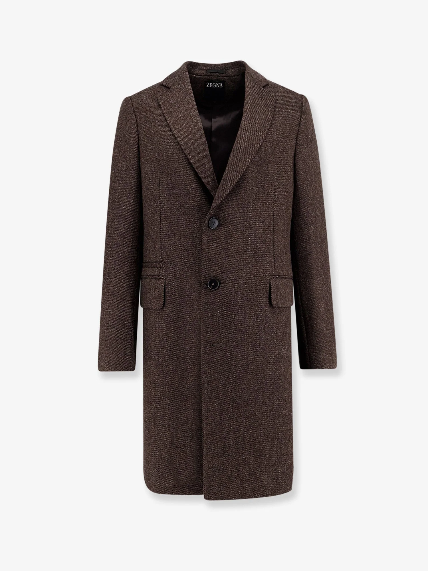 Zegna Single-Breasted Wool Coat