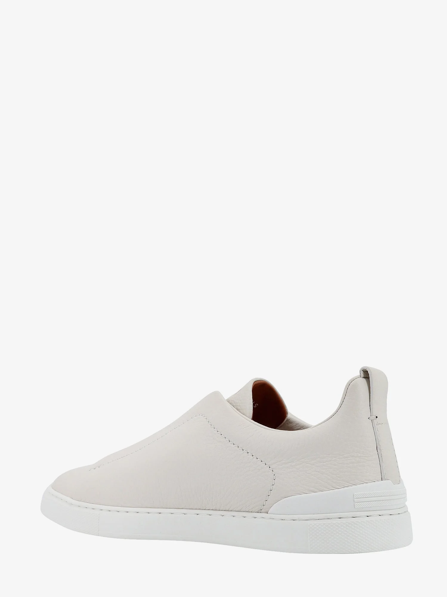 Zegna Triple Stitch Leather Sneakers - Image 3