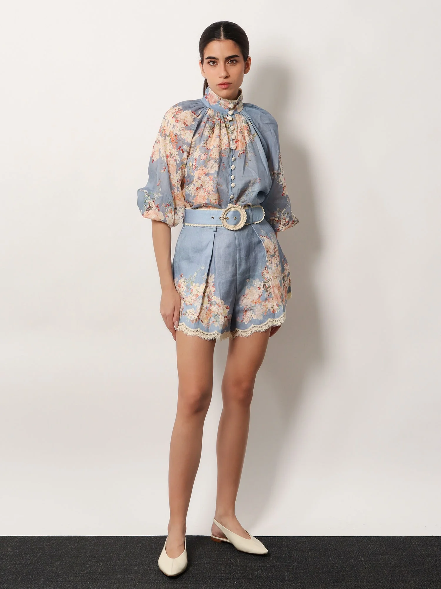 Zimmermann Cascadian Tuck Ramie Shorts - Image 2