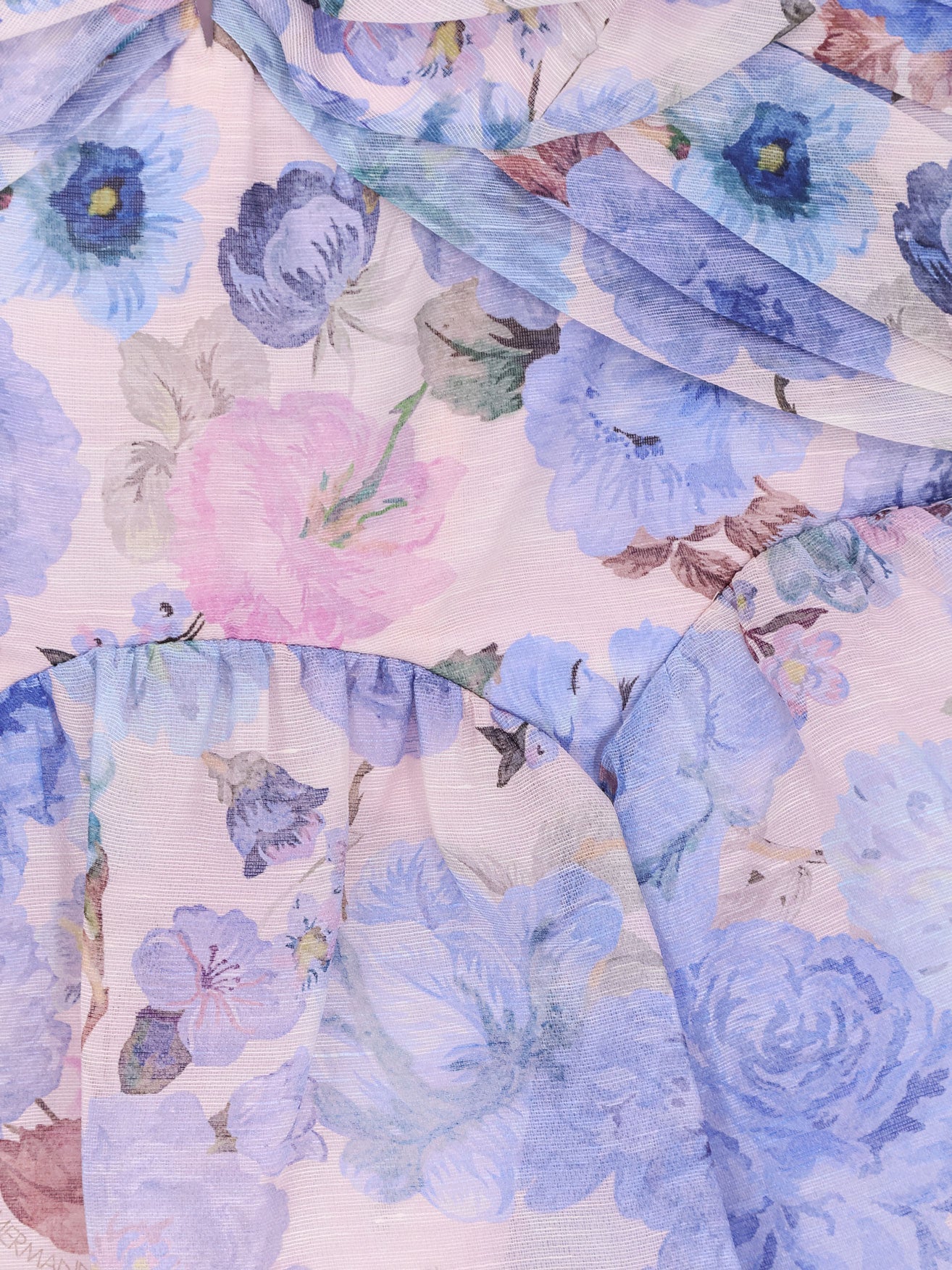 Zimmermann Rebellion Drape Linen And Silk Mini Dress - Image 3